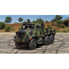 Military Medium Cargo Truck 6x6 Dusty model